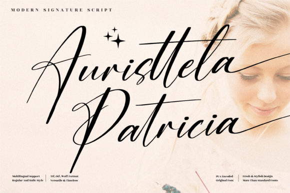 Auristtela Patricia: Elegant Script Fonts for Editorial Design