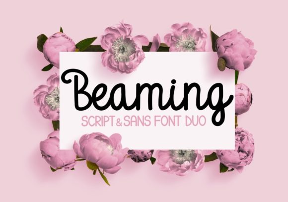 Beaming Duo Typeface: Elevating Brand Identity with Versatile Script and Sans Serif Fonts
