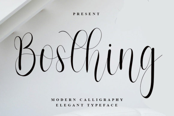 Bosthing: The Elegant Script Font for Editorial Design