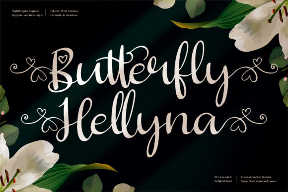 Butterfly Hellyna: A Delicate Script Font for Handmade Creators