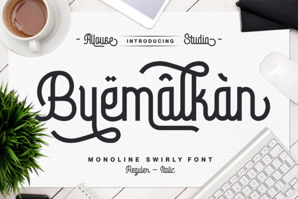 Byemalkan: A Vintage Script Typeface for Editorial Design