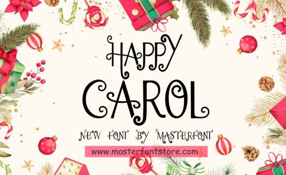 Happy Carol Script Font for Wedding Invitations and Elegant Branding