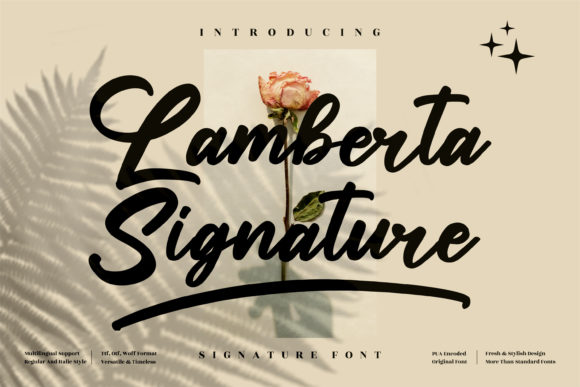 Lamberta Signature Font for Elegant Web Design