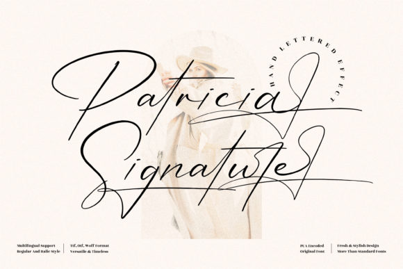Patricia Signature Typeface for Elegant Editorial Design