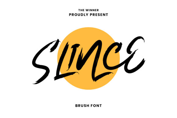 Slince Brushed Script Typeface for Editorial Design