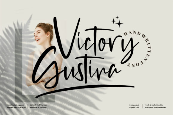 Victory Gustina: Elegant Script Fonts for Modern Web Design